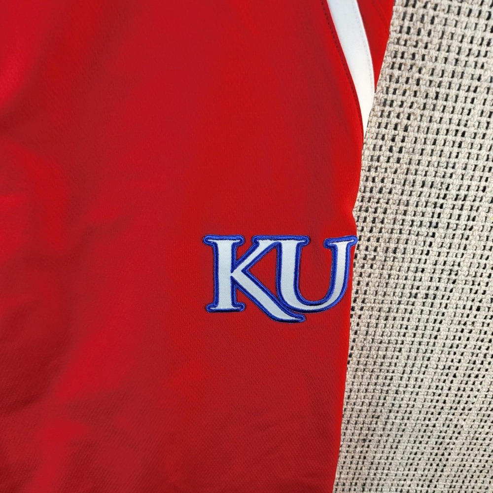 Kansas Jayhawks Pants Women Large Red‎ Blue NCAA Basketball Adidas adizero - Picture 2 of 6